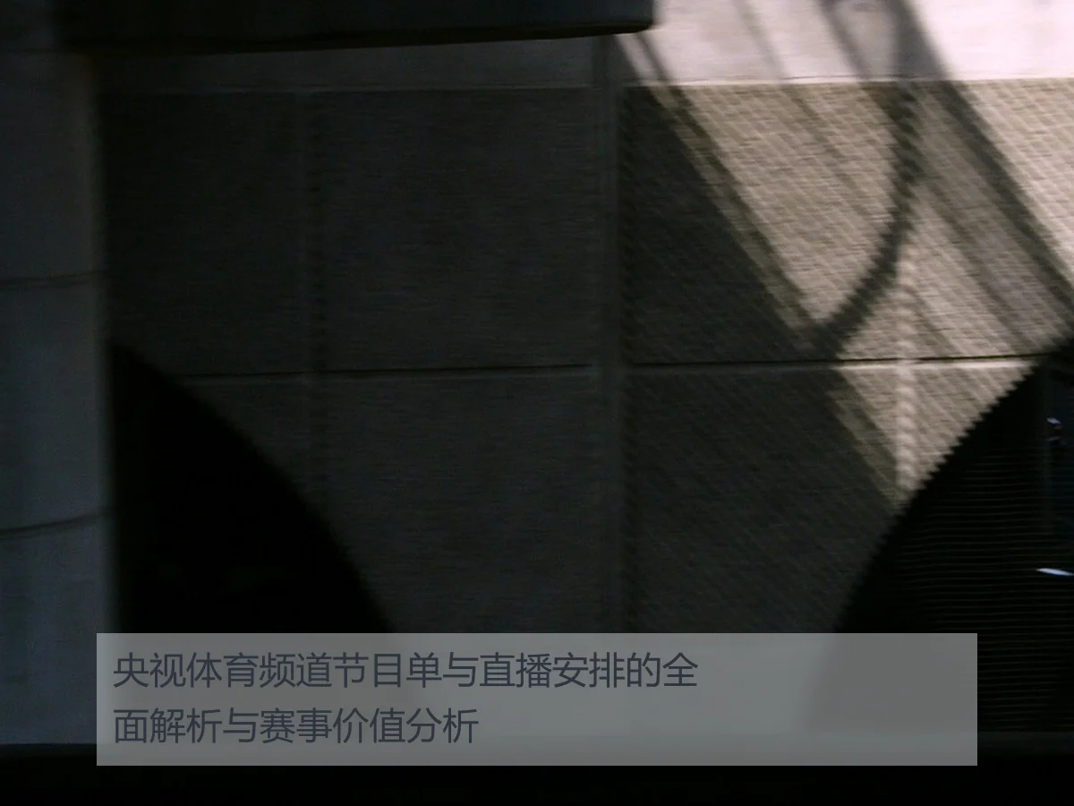 央视体育频道节目单与直播安排的全面解析与赛事价值分析